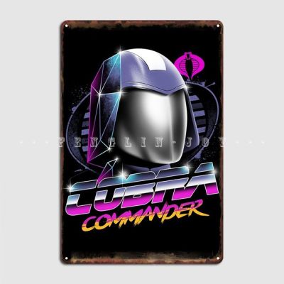 Cobra Commander In 80S Neo Noir ป้ายโลหะสไตล์วินเทจตกแต่งผนังผนังผับครัวโปสเตอร์ดีบุกวินเทจ