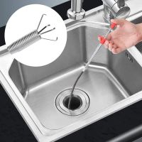 60/90/160Cm Kitchen Sink Cleaning Hook Flexible Sink Claw Pick Up Spring Tube Unclogging Grab Picker Pipe Dredging Brush New