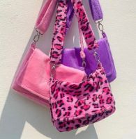 ZZOOI Fashion Faux Fur Women Messenger Bags Soft Plush Ladies Shoulder Bag Vintage Leopard Female Clutch Purse Winter Warm Handbags