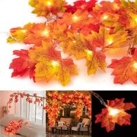 1.5M 10Led Maple Leaf Led Light String Autumn Leaves Led String Halloween Christmas Decoration 2023 Fall Garland Home Party Diy