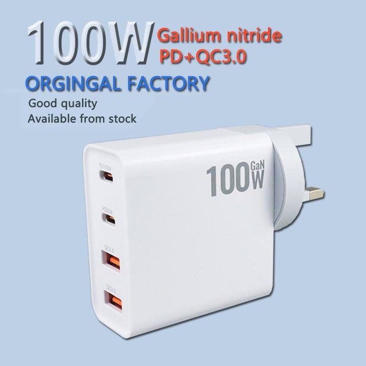 ที่ชาร์จ-gan-100w-ปลั๊กแปลงแบบพับได้-qc3-0-usb-a-และ-pd-คู่สำหรับโน้ตบุ๊คหรือโทรศัพท์มือถือชาร์จเร็วกำลังสูง