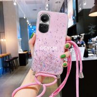 เคสโทรศัพท์มือถือ Reno10 OPPO Pro Reno 10 Reno10 Pro + 5G พร้อมสต็อกเคสใสลายท้องฟ้าเต็มไปด้วยดวงดาวเคสซิลิโคนนิ่มกันแดดป้องกันปลอกพร้อมสายคล้องสายห้อยคอ