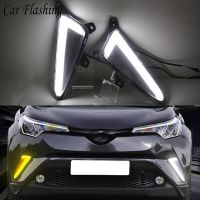 ไฟเลี้ยวสำหรับ Toyota CHR C-HR มีไฟกระพริบ2ชิ้นไฟเดย์ไลท์ LED 2016 2017 2018 2019ไฟเบรคไฟตัดหมอก DRL