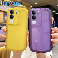 Jingsanc เคสใสสำหรับ VIVO V29 5G/VIVO S17 Pro 5G เคสโทรศัพท์ใสซิลิโคนนิ่มปกป้องเลนส์ TPU เคสหลังสีลูกกวาด V29 5G /Vivo S17 Pro 5G A3-1