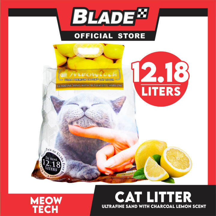 Meowtech Ultra Premium Cat Litter 12.18L (Lemon Scent) UltraFine Sand