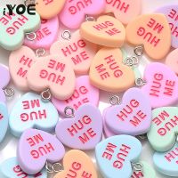 【cw】 iYOE 10pcs 19mm Big Charms HUG ME Resin Making Jewelry Necklace Earring Pendant Beads 【hot】