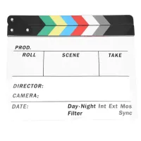 Green Plus สเลทฟิล์ม (ขาว ดำ) อะคริลิคแท้ slate film แคลปบอร์ดถ่ายภาพยนต์ Clapboard (1414)