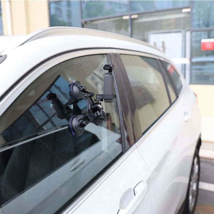 จุกดูดที่บังแดดหน้ารถยนต์กระเป๋า-osmo-2ช่องสำหรับ-dji-osmo-pocket-ตัวยึดกล้องพร้อมการเชื่อมต่อโมดูลส่วนขยายสำหรับ-dji-osmo-pocket