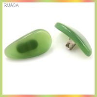 RUASA แผ่นรองจมูกสำหรับแว่นตาแผ่นแปะจมูกหยกกันลื่น1คู่