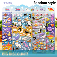 ?【Lowest price】TANG สติกเกอร์3D สามมิติรูปปูเต่าของเล่นสำหรับเด็ก, สติ๊กเกอร์ขนาดเล็กรางวัลฉลามปลาโลมา