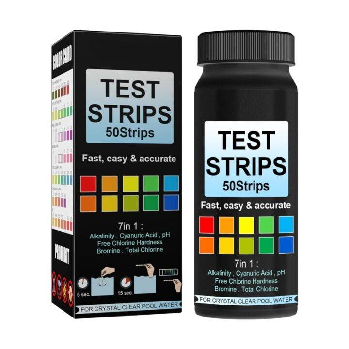 Water Test Kit High Sensitivity Test Strips Detect pH Total Hardness Chlorine Total Alkalinity