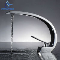 FMHJFISD Basin Faucet Polished Elegant Bathroom Chrome ss Faucet Single Handle Vanity Vessel Sink Mixer Tap