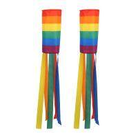 2 Pieces Windsock Colorful Hanging Decoration Windsock for Outdoor Hanging