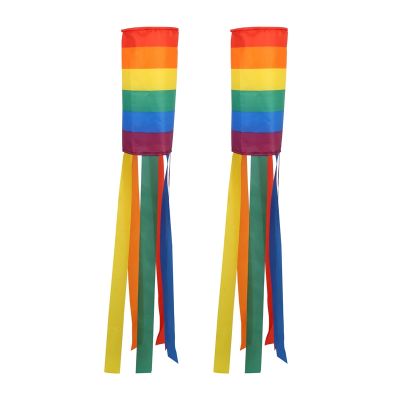 2 Pieces Windsock Colorful Hanging Decoration Windsock for Outdoor Hanging