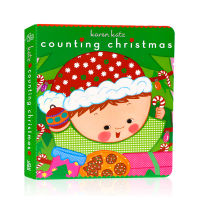 English original genuine Karen Katz Karen Katz counting interesting cardboard book counting Christmas Baby Childrens digital interesting enlightenment cognitive picture book parent-child reading