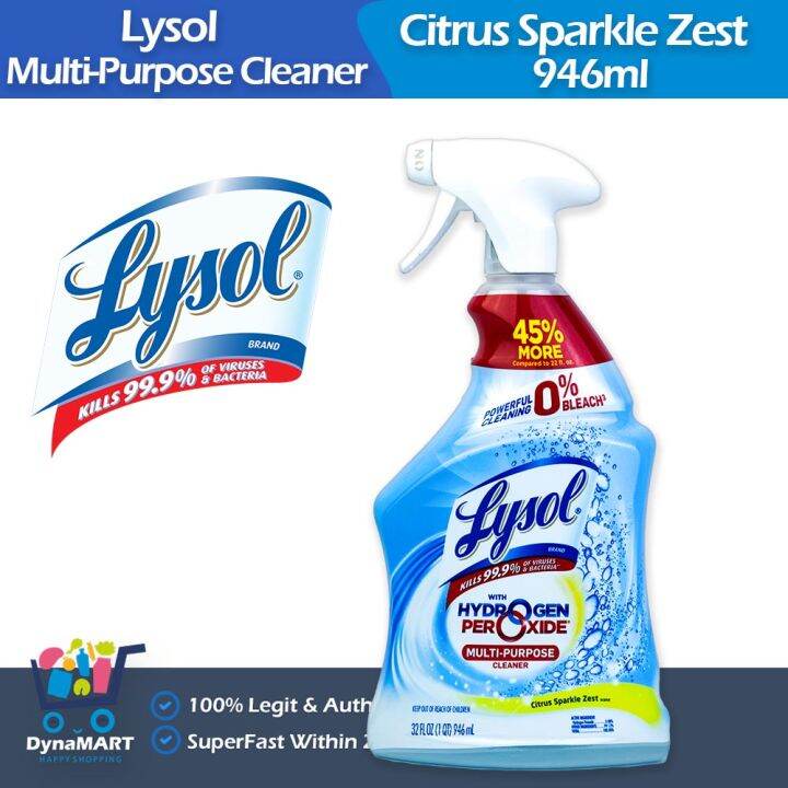 Lysol Multi Purpose Cleaner With Hydrogen Peroxide Citrus Sparkle Scent 946ml Dynamart Official