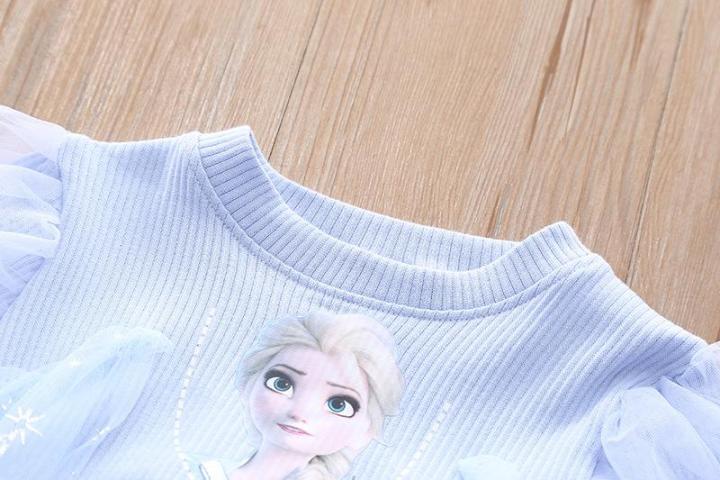 ชุดเดรสสำหรับเด็กเด็กผู้หญิง7ถึง8ชุดเดรสสำหรับเด็กผู้หญิงชุดเดรสลายการ์ตูน2023ฤดูใบไม้ร่วงชุดเดรสเจ้าหญิงเอลซ่าแฟชั่น-frozen-เด็กเครื่องแต่งกายตาข่ายแขนยาวมงกุฎไม้กายสิทธิ์เสื้อผ้าเด็กผู้หญิง