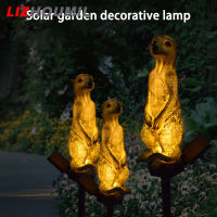 LIZHOUMIL Solar Garden Light Mongoose Shape Outdoor Waterproof Stake Lights Landscape Lamps For Yard Patio Pathway Porch Decor