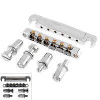 6สตริงโลหะผสมสังกะสีกีตาร์ไฟฟ้า Tailpiece สะพานอานล็อคลูกกลิ้ง Tune-O-Matic สำหรับ LP กีตาร์ไฟฟ้าอุปกรณ์ชิ้นส่วน