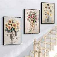 Staircase Hanging Painting Corridor and Aisle Mural Duplex Building Corridor Wall Decorative Painting Three-Piece Painting Living Room Entrance Wall Painting