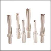 WC12.5 25 35 45 55 60 มม. เส้นผ่านศูนย์กลาง 4 เท่า Fast Water Spray Bit ประสิทธิภาพสูงเม็ดมีดแบบถอดเปลี่ยนได้ชนิด U เจาะดอกสว่านรุนแรง