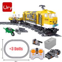 Technical Electric Train Sets City Cargo Steam Railway Engineering Tracks Motor RC Car Building Blocks Toys for Kids Boys Gifts Building Sets