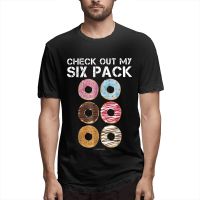HOT ITEM!!Family Tee Couple Tee new Style Check Out My Six Pack Donut Funny Gym O-Neck pure cotton shirts