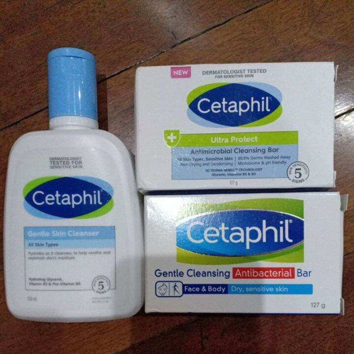 cetaphil gentle skin cleanser 250 ml/ antibacterial / ultra protect soap 127g.per pc Lazada PH