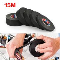 15M 9/15/19/25MM Heat-resistant Adhesive Cloth Fabric Tape For Automotive Cable Tape Harness Wiring Loom Electrical Protection Adhesives Tape