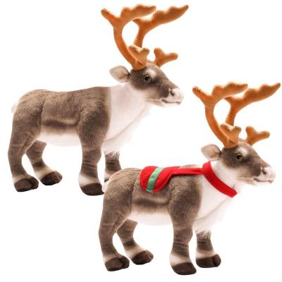 Christmas Reindeer Plush Deer Plush Decorative Pillow Soft Reindeer Toys Elk Doll 13.7in Cute Christmas Plush For Sofas Beds Bedrooms Chairs Kids Gift beautiful