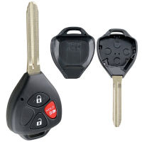 กุญแจรถ3ปุ่มรถรีโมทคอนล Key Shell Case Smart Key Fob Case Fit สำหรับ Toyota Corolla RAV4 Yaris Venza TC XA Xd