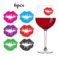 【LZ】▪❏  Criativo Wine Glass Marker Silicone Lip Bar Acessórios Tag Tools 6pcs por conjunto