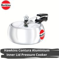 Hawkins Contura Aluminium Inner Lid Pressure Cooker, 3.5 Litre, Silver (HC35)