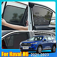 สำหรับ GWM Haval H6 3RD Gen 2021 2022 2023แม่เหล็กรถหน้าต่างม่านบังแดดโล่ด้านหน้ากระจกด้านหลังด้านข้างม่านสีอาทิตย์ Visor