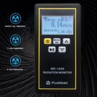 keykits- NR-1050 Handheld Portable Nuclear Radiation Detector LCD Display Household Radioactive Tester Geiger Counter β Y X-ray Detection Sound Vibrations Light Triple Alarm Practical Nuclear Radiation Detector