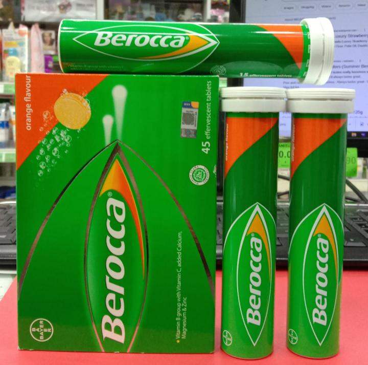 BEROCCA ORANGE FLAVOUR VITAMIN B WITH VITAMIN C ADDED CALCIUM,MAGNESIUM