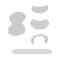 5Pcs Clear Leather Craft Acrylic Purse Stencil Template Tool Stencil Template Tool for Leather Tool DIY Set