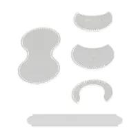 5Pcs Clear Leather Craft Acrylic Purse Stencil Template Tool Vintage Wallet Bag Pattern Stencil for Leather Tool DIY Set