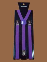 สายเอี๊ยม สีม่วง แบบเรียบ Purple Suspenders