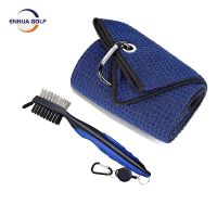 Golf sports towel golf supplies set wipe bar sweat-absorbing knitted towel towel brush set golf golf