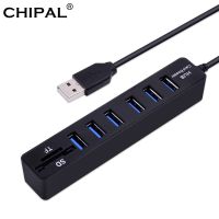 USB Hub Combo 6 Ports 2.0 Micro Card Reader SD/TF High Speed Multi USB Splitter Hub Combo All In One for PC Computer Accessories USB Hubs