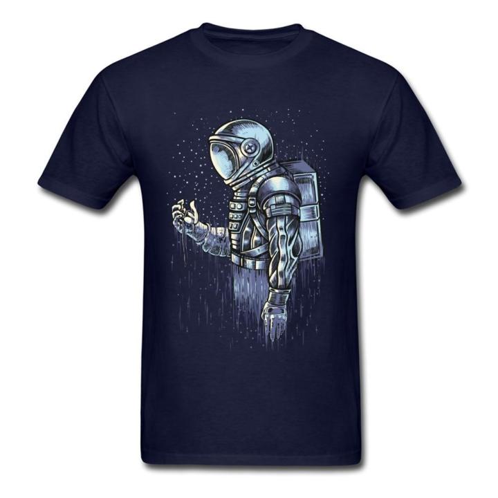 disappear-tshirts-fitted-men-t-shirt-birthday-tshirts-year-day-cotton-fabric-tees-astronaut-print-clothes-black