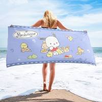 ผ้าเช็ดตัว แห้งไว ผ้านาโน Sanrio Character ผืนใหญ่   ซับน้ำดี   พร้อมส่ง ขนาด 150×75 cm