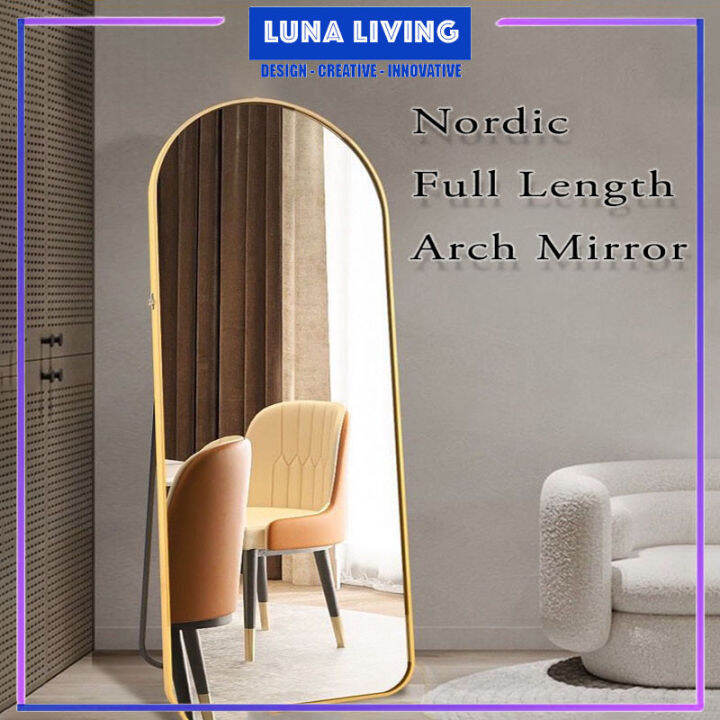 Full Length Arch 150cm x 40cm Stand Mirror Cermin Tinggi Besar Modern