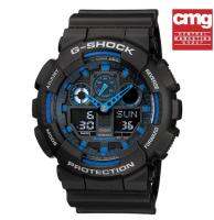 Casio G-Shock รุ่น GA-100-1A2DR นาฬิกาข้อผู้ชาย สายเรซินสีดำ (สินค้าขายดี) - มั่นใจ ของแท้ 100% ประกัน CMG 1 ปีเต็ม