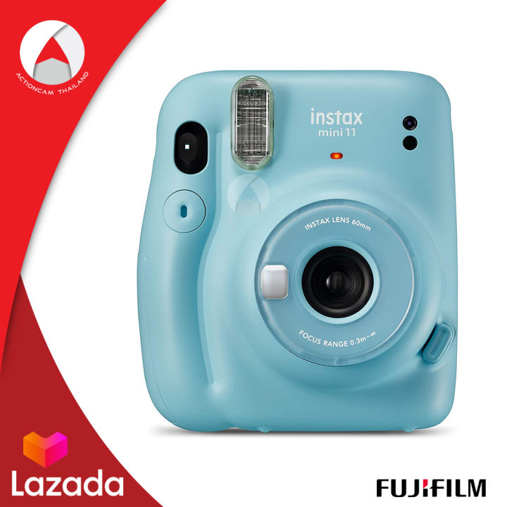 fujifilm-instax-camera-mini-11-กล้องอินสแตนท์-กล้องโพลารอยด์-instant-camera-สีฟ้า-sky-blue-ประกันศูนย์-1-ปี-พิมพ์รูปจากกล้องได้-ด้วยแผ่นฟิล์ม-instax