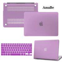 เคสที่ปกป้องแล็ปท็อปเปลือกแข็ง + แผ่นครอบแป้นพิมพ์สำหรับ MacBook Air Pro Retina Apple 11 12 13 15นิ้ว