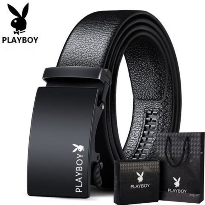 official-authentic-playboy-belt-grinding-automatic-male-youth-business-leisure-belt-belt-buckle-students