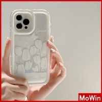 Mowin - เข้ากันได้สำหรับ เคสไอโฟน เคสไอโฟน11 เคส กรอบรูปถุงลมนิรภัยเคสโทรศัพท์ นุ่มใสกันกระแทกป้องกันดอกไม้สีขาวเรียบง่ายเข้ากัน