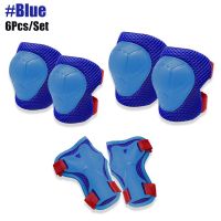 Blue Kids Knee Pads Elbow Pads Guards Protective Gear Set Safety Gear For Roller Skates Cycling Skateboard Skatings Scooter Riding